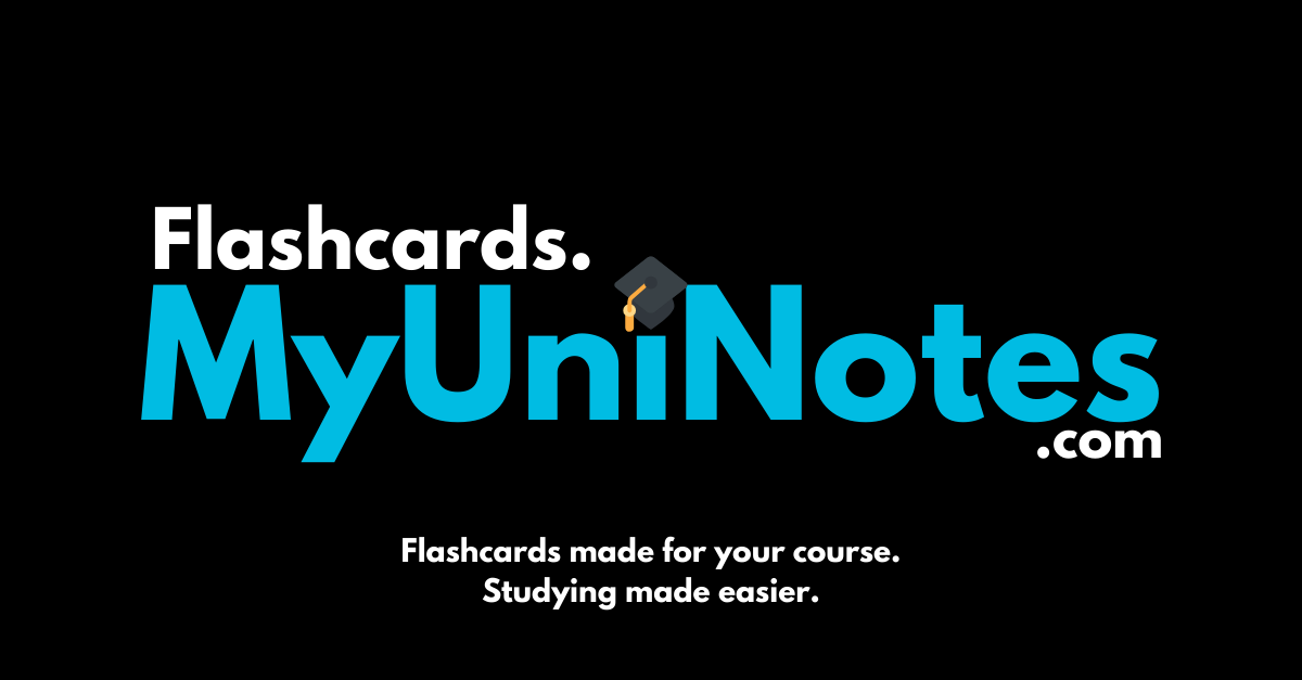 Preview of Flashcards MyUniNotes